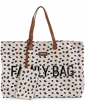 Childhome Family Bag - Borsa Weekend 55x18x40 cm - Leopardato Borse Cambio